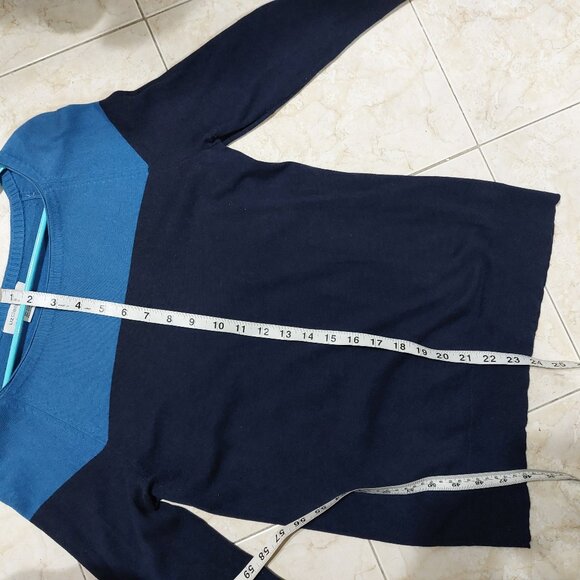 Liz Claiborne Multi Colored Top Sweet Blues Comfortable Casual Tops  SMALL - Picture 4 of 8